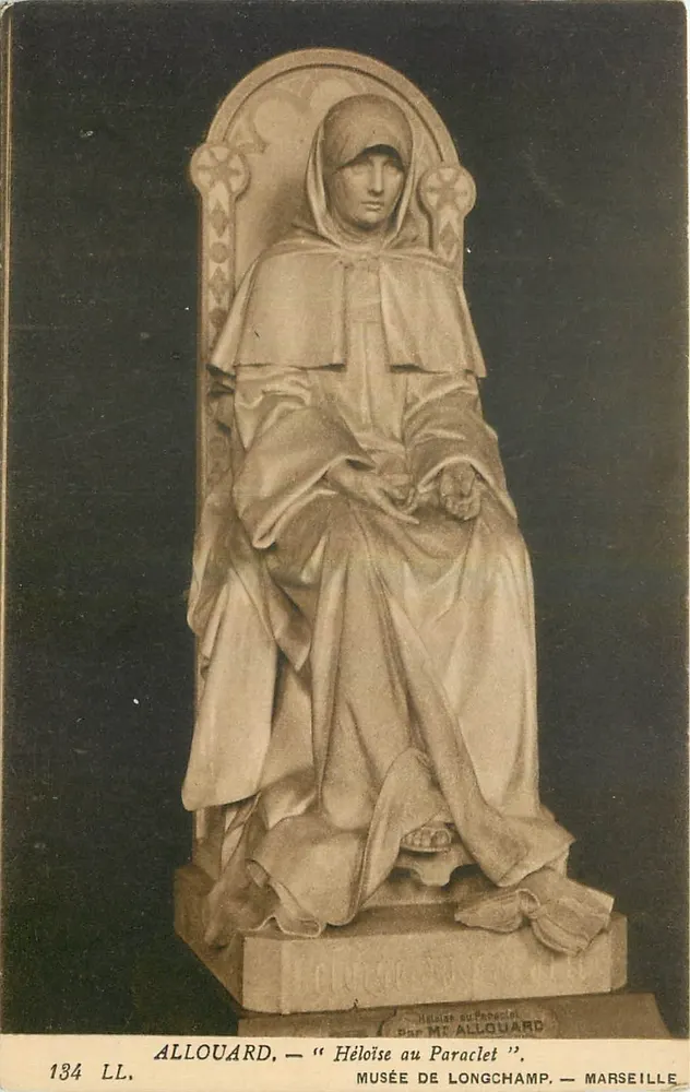 Estatua de Héloïse en el Paraclet — Museo de Longchamp — Marsella — por M. Allouard - Anverso