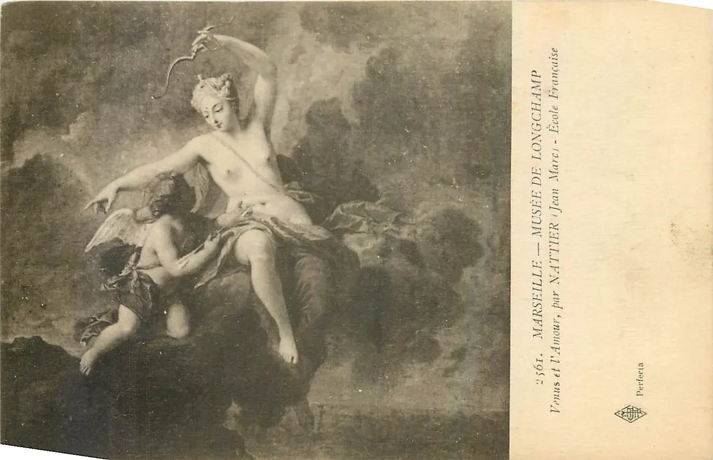 Venus und Cupido — Museum von Marseille — von Nattier — Französische Schule - Vorderseite