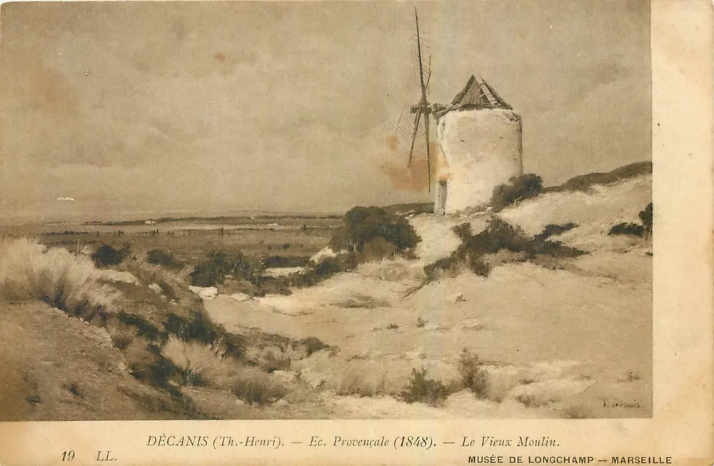 Décánis (Th.-Henri) — Éc. Provencale (1848) — Das alte Mühle — Musée de Longchamp — Marseille - Vorderseite