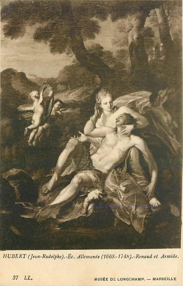 Renaud und Armide — Öl von Jean-Rudolphe Hubert — Musée de Longchamp, Marseille - Vorderseite