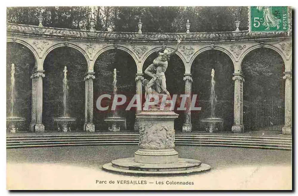 Parc de VERSAILLES — As Colunatas — Mme Moreau, edição Versailles - Frente