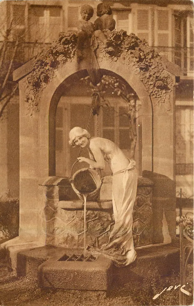 Pau — Die Frau am Brunnen — Éditions JOVÉ - Vorderseite