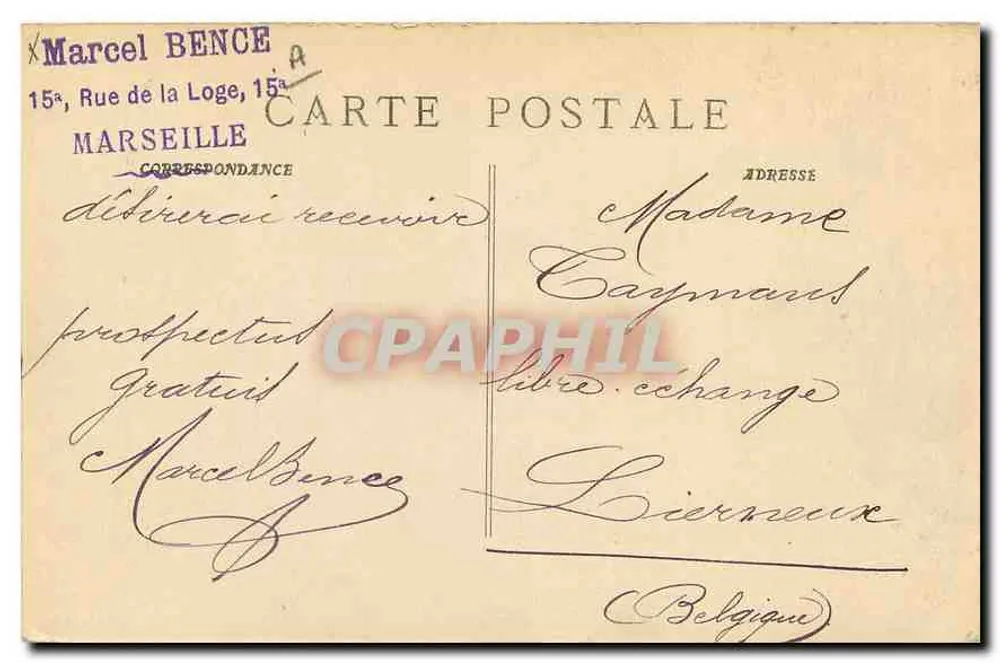 Loubon - Vista de Marselha (Museu Longchamp) — P. Ruat, editor, Marselha — n° 1802 - Verso