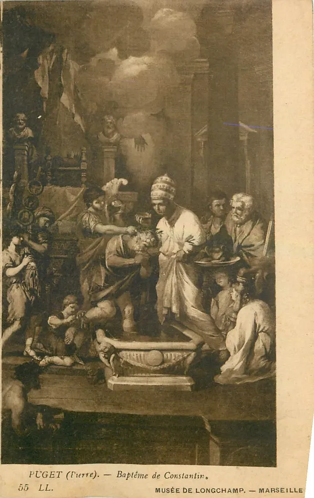 Baptême de Constantin — Puget (Pierre) — Musée de Longchamp — Marseille - Frente