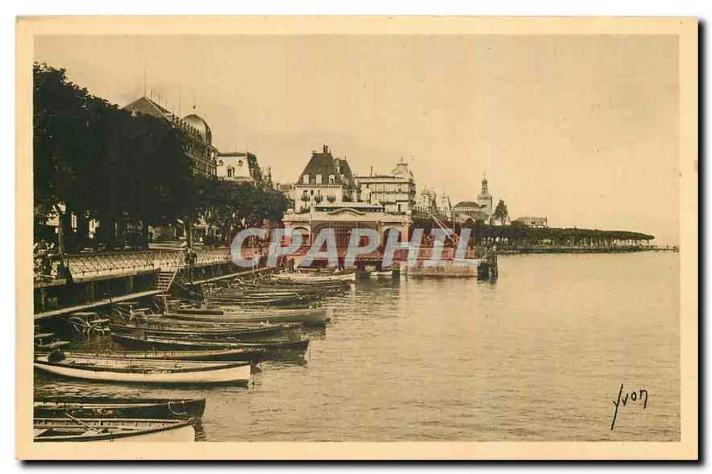 Évian-les-Bains — Der Hafen und die Zollgebäude — Éditions d'Art 'Savon' - Vorderseite