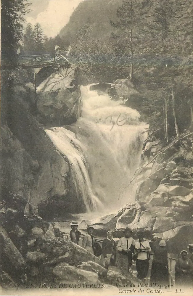 Wasserfall von Cerisey — Nahe Cauterets — LL. - Vorderseite