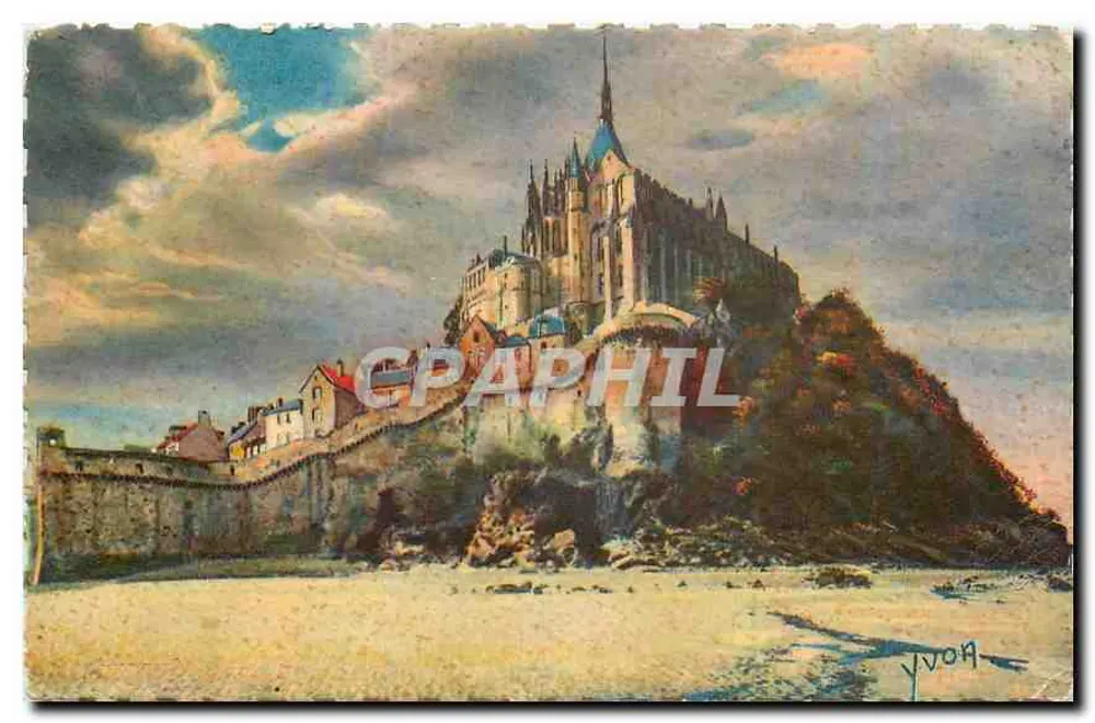 Mont-Saint-Michel — Allgemeine Ansicht von Nordosten — Verleger VIVON, n°5 - Vorderseite