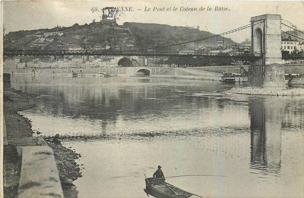 Chenne - Die Brücke und der Hügel von la Bâtie — Société Anonyme des Chemins de Fer de l'Est, n°68 - Vorderseite