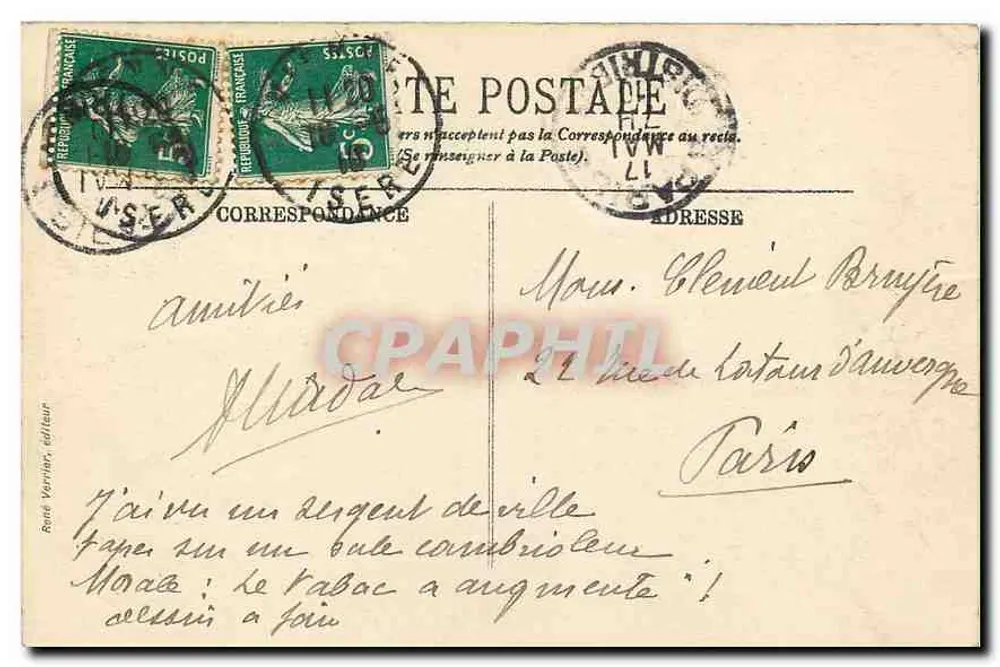 Chenne - Die Brücke und der Hügel von la Bâtie — Société Anonyme des Chemins de Fer de l'Est, n°68 - Rückseite