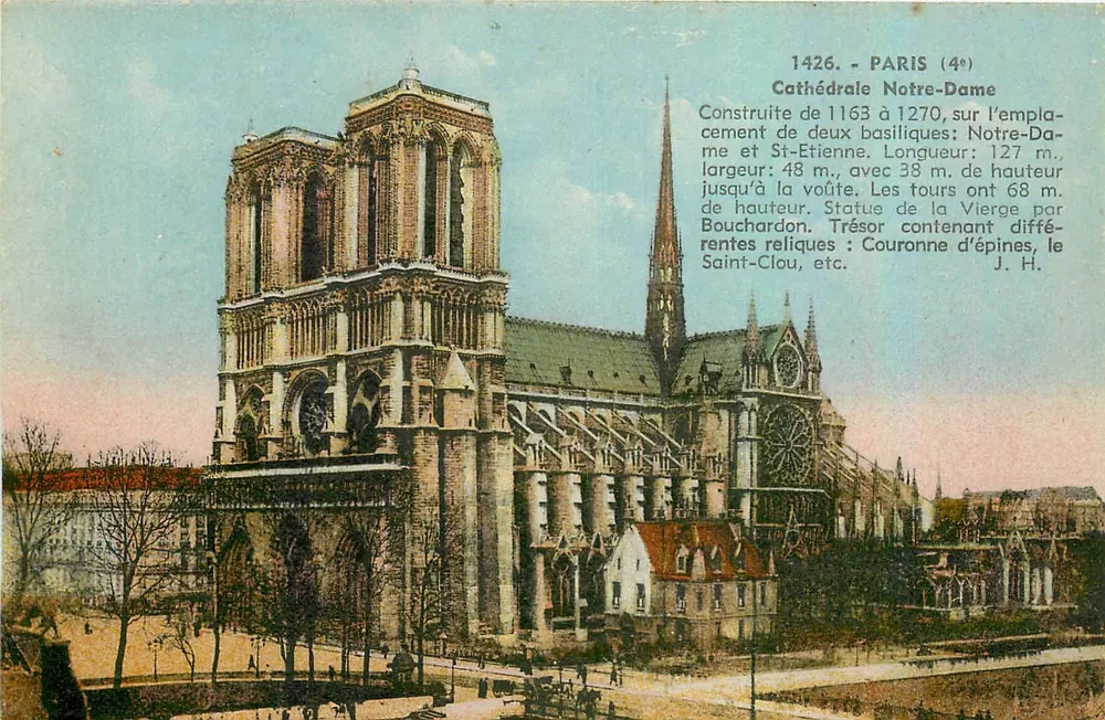 Nossa Senhora de Paris — Catedral — L. Bosson, editor, 50, rue du Temple, Paris - Frente