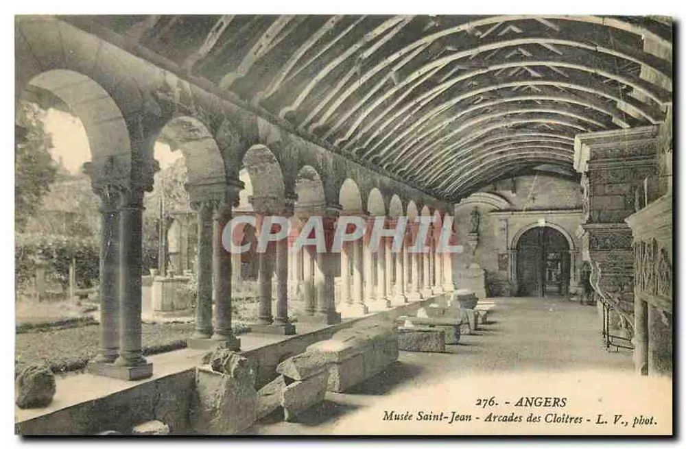 Angers - Museu Saint-Jean - Arcadas dos Claustros — L. V., fot. n° 276 - Frente