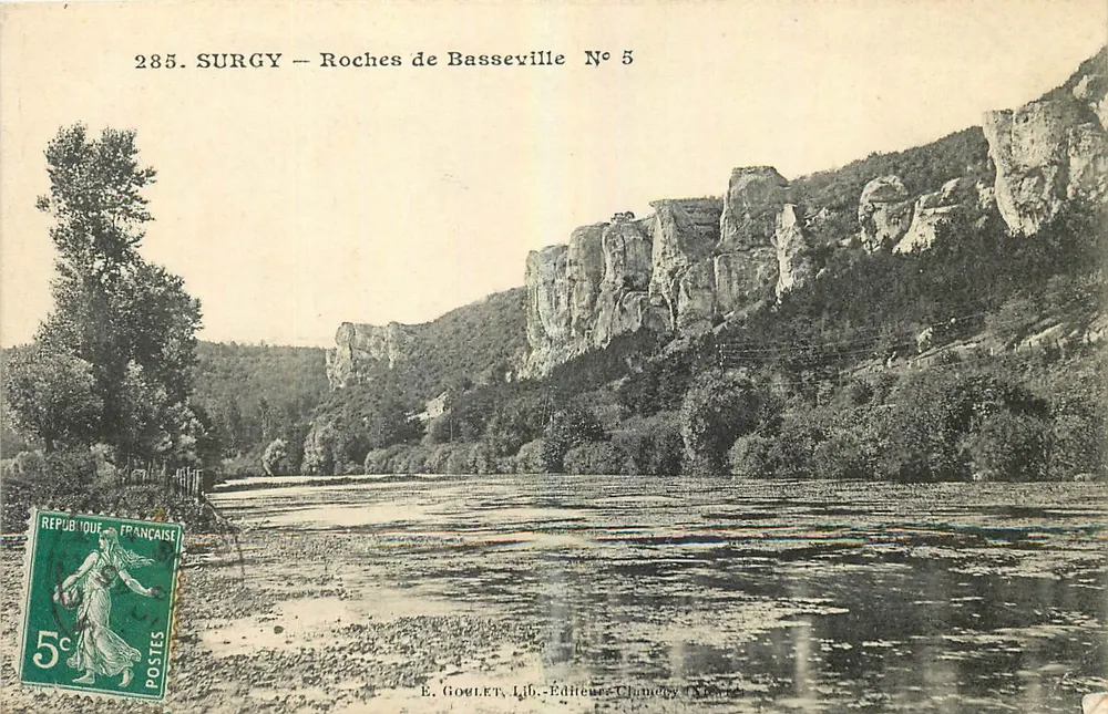 Surgy — Rochas de Basseville — E. Goulet, Lib. Editora, Chameyrat - Frente