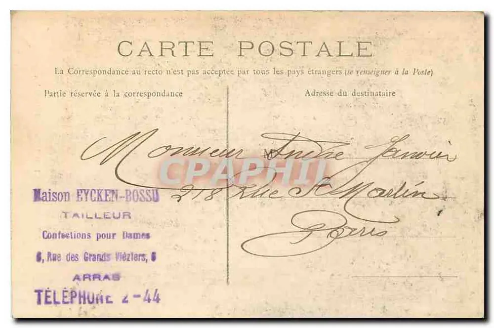 Arras — Hotel de Ville — Pequeno Salão — Ed. B., Arras - Verso