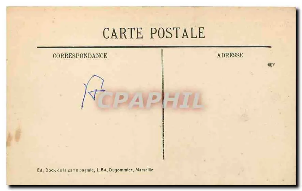 Marseille — Fort St-Jean und die Kathedrale — Ed. Dock de la carte postale, 1, Bd. Dugommier, Marseille - Rückseite