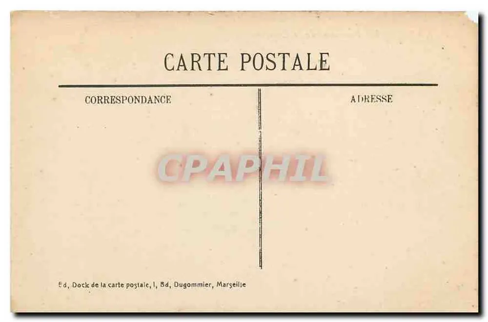 Marselha - Panorama da Corniche — série 31, ed. Dock de la carte postale - Verso