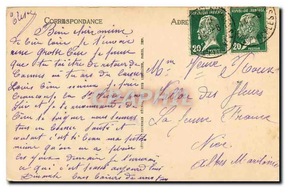 Lourdes — Entrada da Esplanada e a Basílica — LL. — N° 127 - Verso