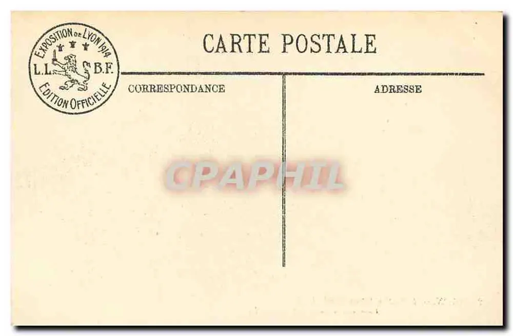 LYON — Internationale Ausstellung 1914. Brücke und Alpendorf — LL. - Rückseite
