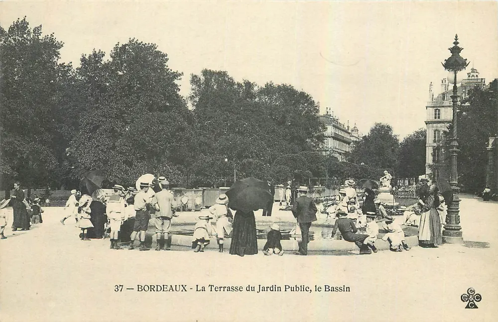 Bordeaux — Die Terrasse des öffentlichen Gartens, der Bassin — Verlag G.C.C. Nr. 37 - Vorderseite
