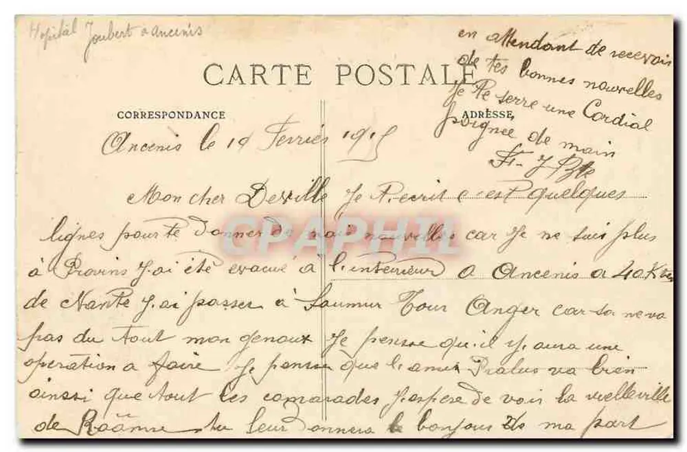 Ancenis (Loira-Inf.) — Il Ponte sospeso — Collezione F Chapeau, Nantes - 2° millennio - Verso