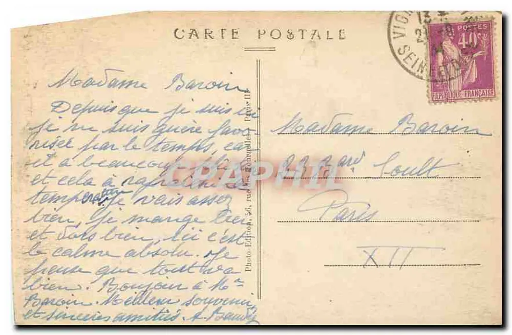 Montgeron (S.-et-O.) — A Moinha de Senlis, restaurada em 1902 — Antigo local de encontro de Henri IV - Verso