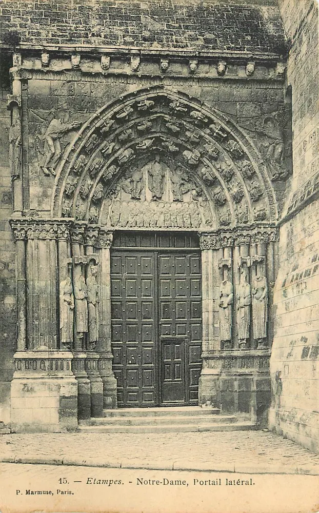 Étampes — Notre-Dame, zijdepoort — P. Marmuse, Parijs, n°15 - Voorkant