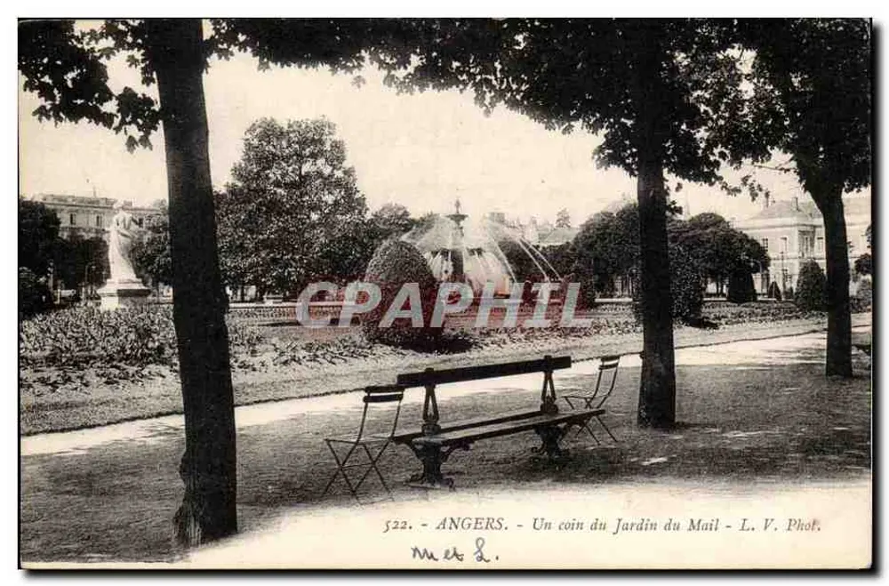Angers - Um canto do Jardim do Mail - L. V. Fot. - Frente