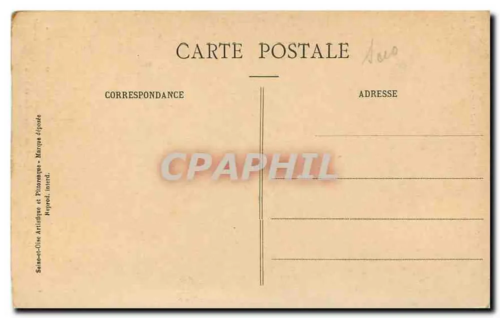 Villeconin (S.-et-O.) — Ruinen eines Bergfrieds — Sammlung Paul Allorge, Serie E 14 - Rückseite