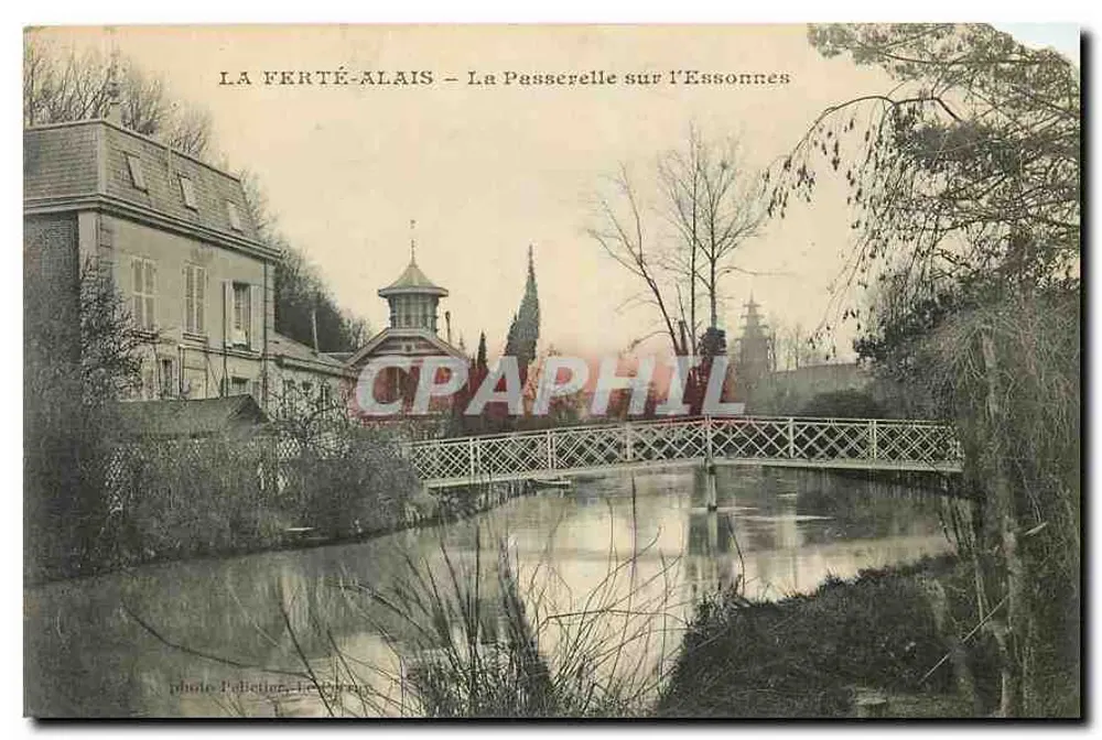 La Ferté-Alais — La Passecelle over de Essonne — foto Palletier, Le Céreux - Voorkant