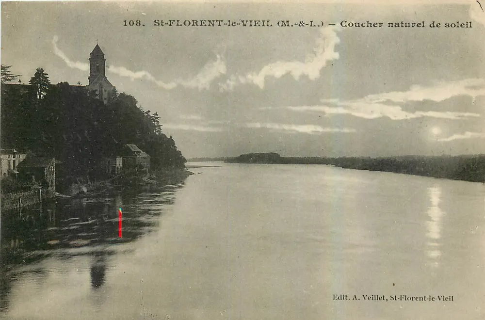 St-FLORENT-le-VIEIL (M.-&-L.) — Natürlicher Sonnenuntergang — Edit. A. Veillet, St-Florent-le-Vieil - Vorderseite