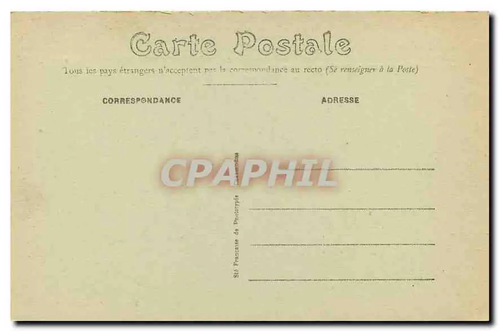 Rennes — O Palácio do Comércio — Editora: Sib-Francaise de Fototipia, n° 1287 - Verso