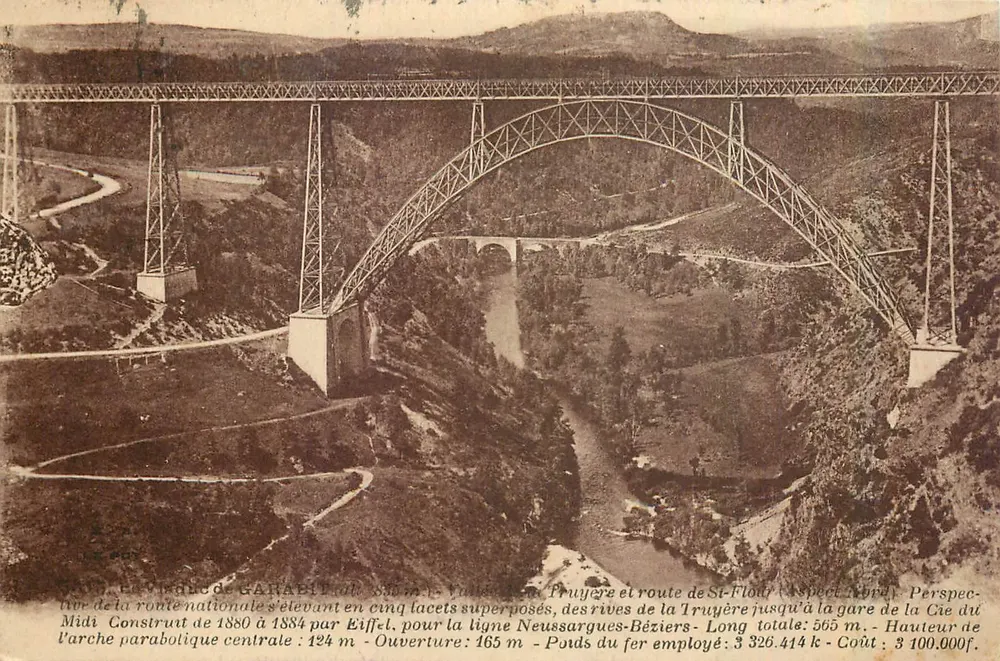 O Viaduto de Garabit — Visão geral — Edições d'Art Margont, Le Puy - Frente