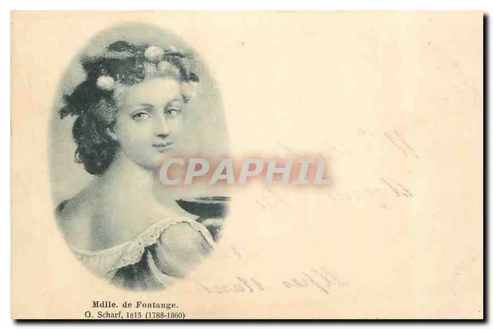 Mdlle. de Fontange — retrato — G. Scharf (1788-1860) - Frente