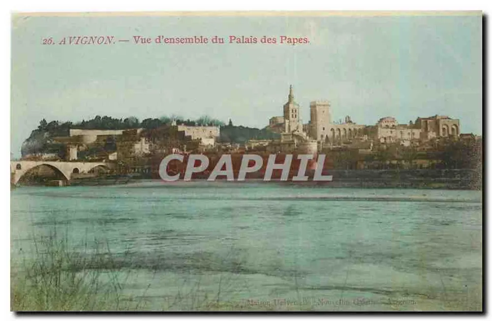 Avignon — Vista geral do Palácio dos Papas — Maison Uptenelli, Nova Galeria, Avignon - Frente