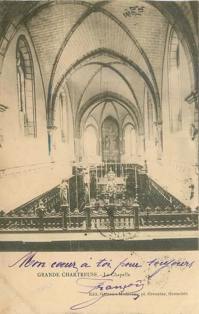 Grande Chartreuse — La Chapelle — Galeries Modernes, pl. Grenette, Grenoble - Frente