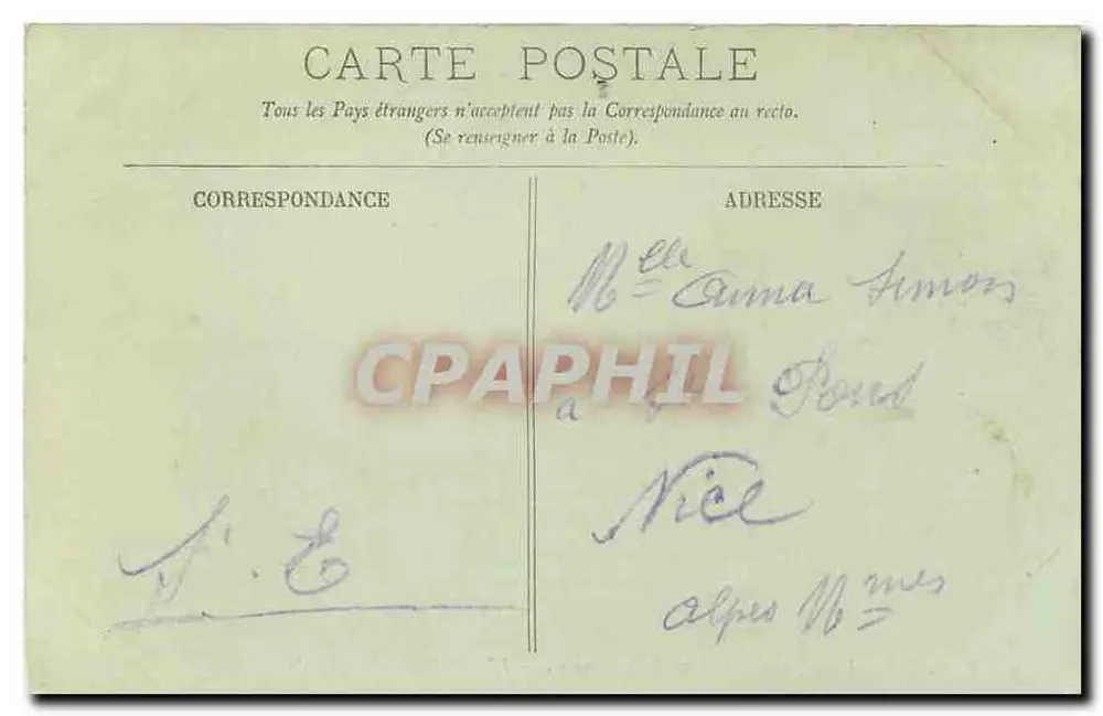 Pau — Le Château, pris de la Place de la Monnaie — LL. n°30 - Verso
