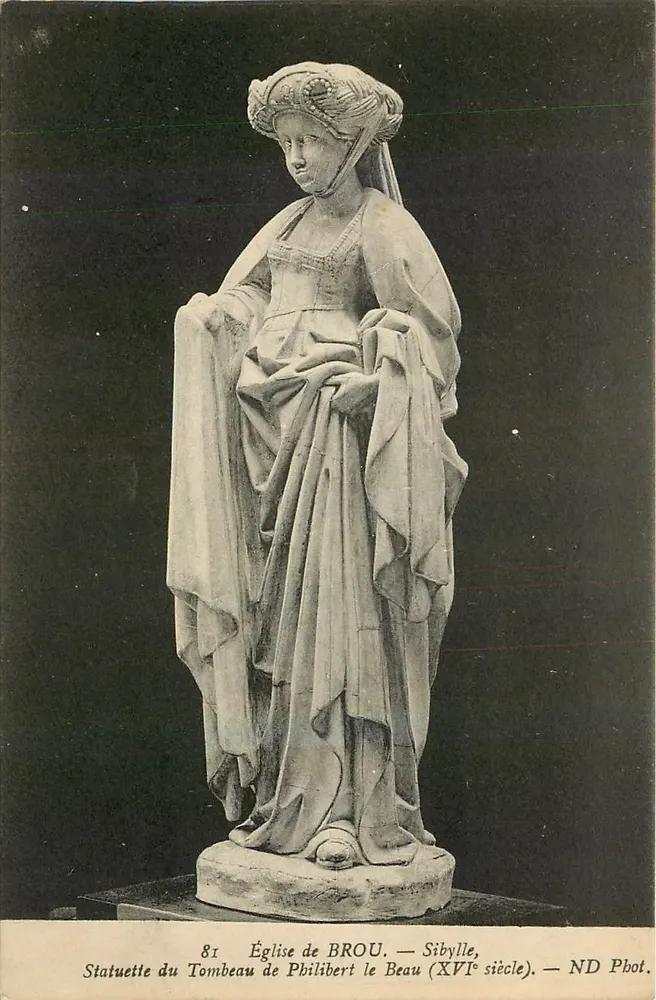 Statuette du tombeau de Philibert le Beau — Église de Brou — Sibylle (XVIe siècle) — ND Phot. - Recto
