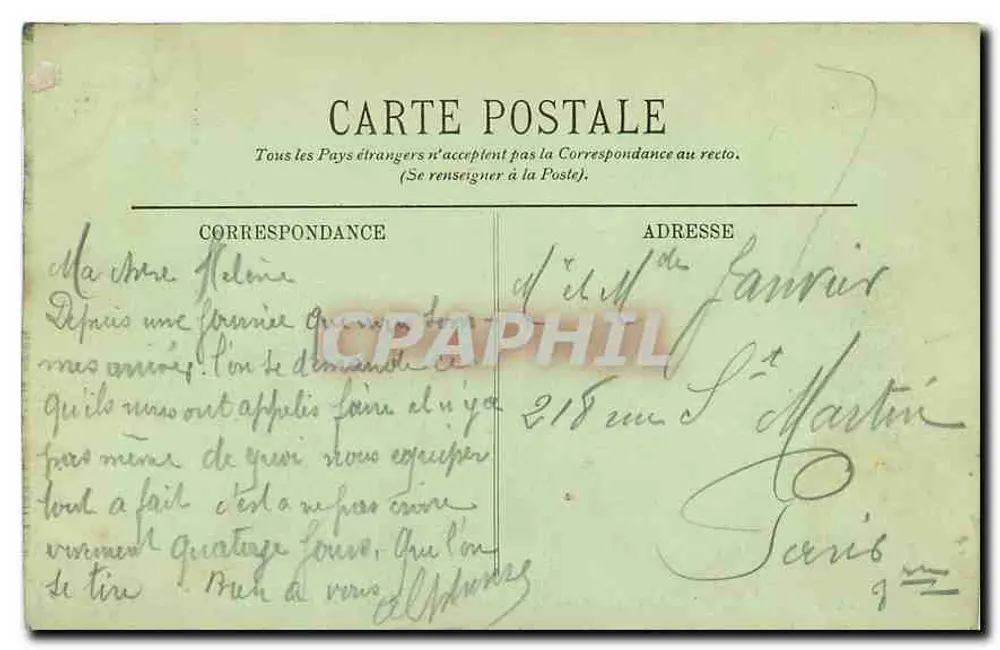 Fontainebleau — Le Château — L'Escalier du Cheval — LL. — n° 293 - Verso