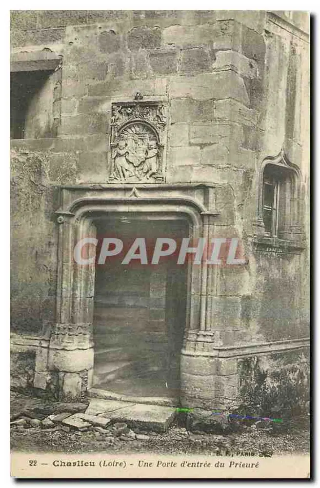 Charliieu (Loire) — Una Puerta de entrada del Prieuré — B. R., París - Anverso