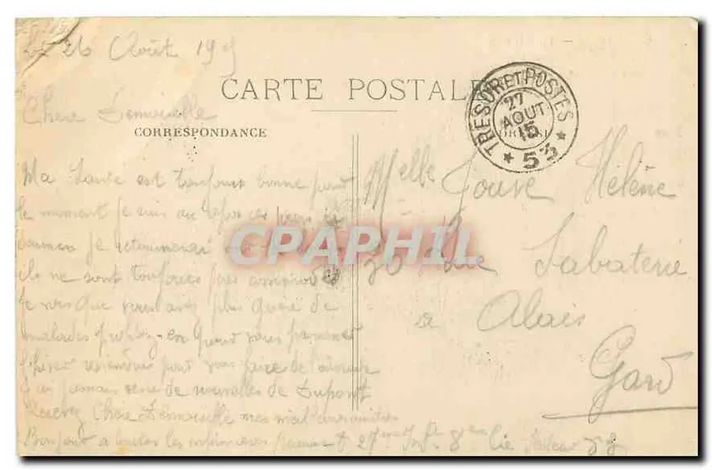 Dijon — Teatro Municipal — Depósito L. Dépôse - Verso