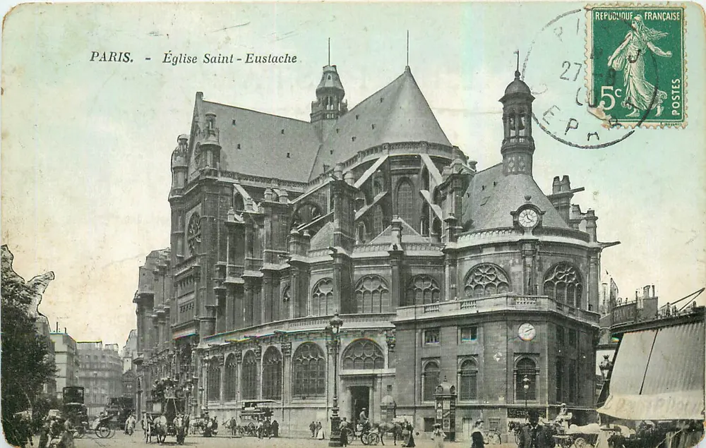 Paris - Igreja de Saint-Eustache — editor não visível, número de série não legível - Frente