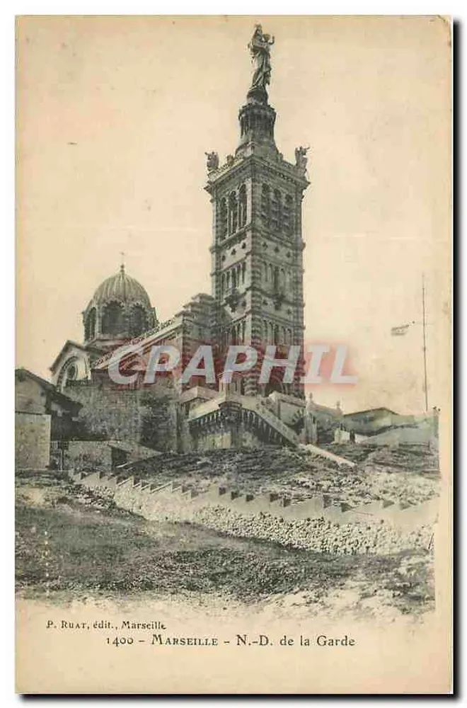 Marseille - N.-D. de la Garde — P. Ruat, editor, Marseille, N° 1400 - Frente