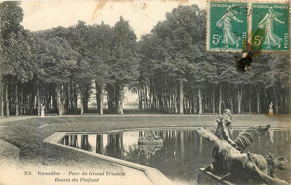 Versailles — Park des Grand Trianon, Deckenbecken — J. Bellamy, n°274 - Vorderseite
