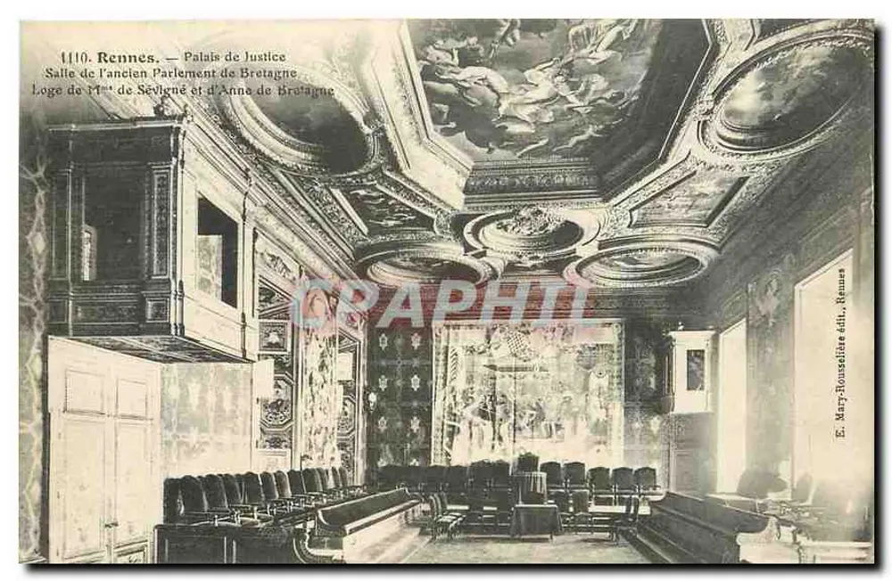 Rennes — Palast der Justiz, Saal des Alten Parlaments der Bretagne — E. Mary-Rousseff, Rennes - Vorderseite