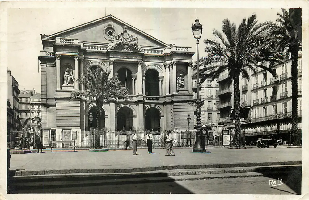 Toulon - Le Théâtre Municipal — éditeur Rella, n° 159 - Recto