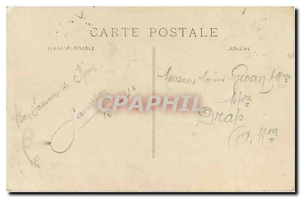 Nîmes - A Fonte de Pradier — editor anônimo, n° de série 178 - Verso