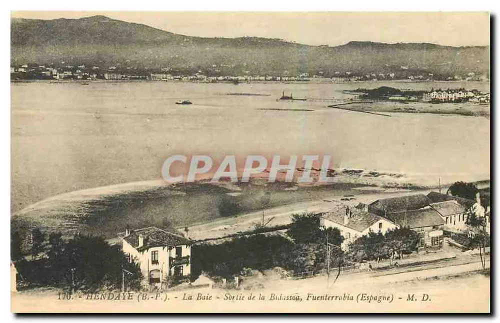 Hendaye (B.P.) - A Baía - Saída da Bidasson, Fuenterrabia (Espanha) - M. D. - Frente