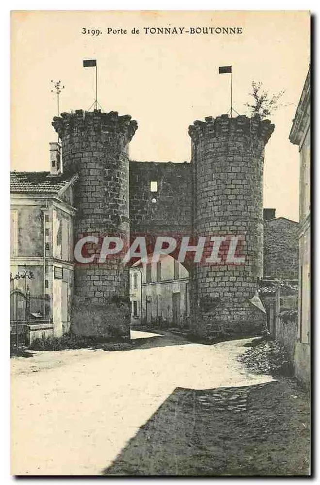 Poort van Tonnay-Boutonne — uitzicht op de versterkte poort met twee torens — uitgever niet zichtbaar, serie-nummer 3199 - Voorkant