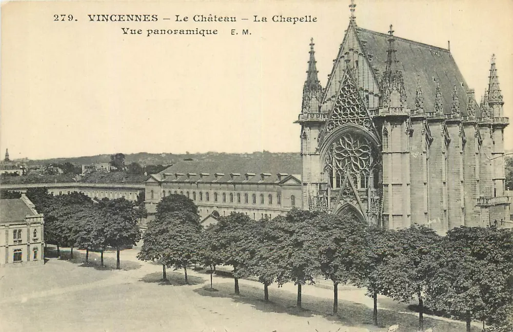 Vincennes — Das Schloss — Die Kapelle — Panoramablick — E.M. — n°279 - Vorderseite