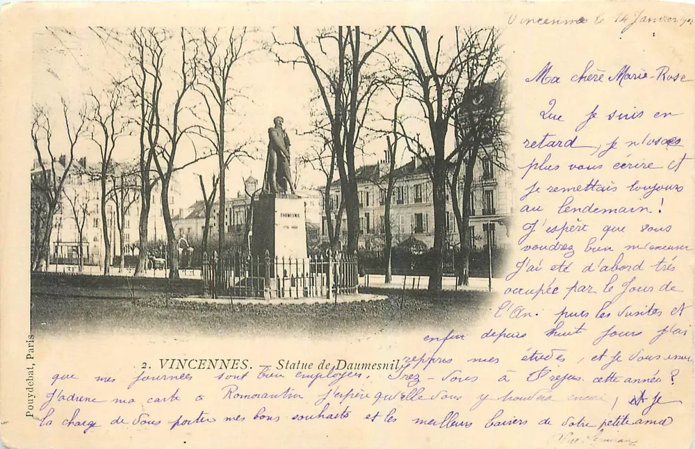 Vincennes — Estátua de Daumesnil — Ponydéal, Paris - Frente