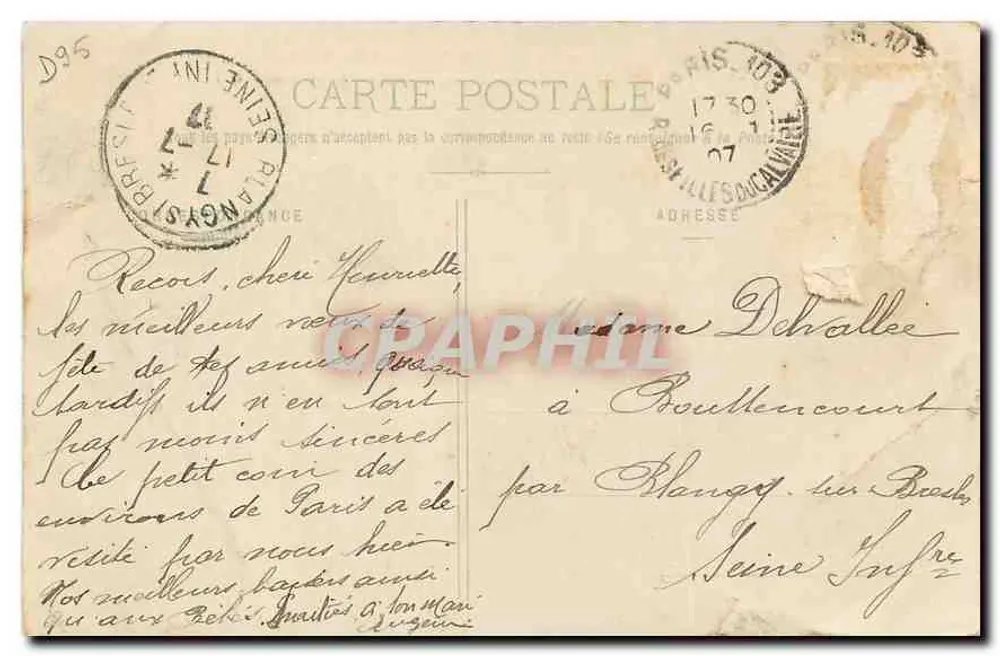 Montmorency — La Forêt, l'Étang du Château de la Chasse — G. I. n° 1659 - Verso